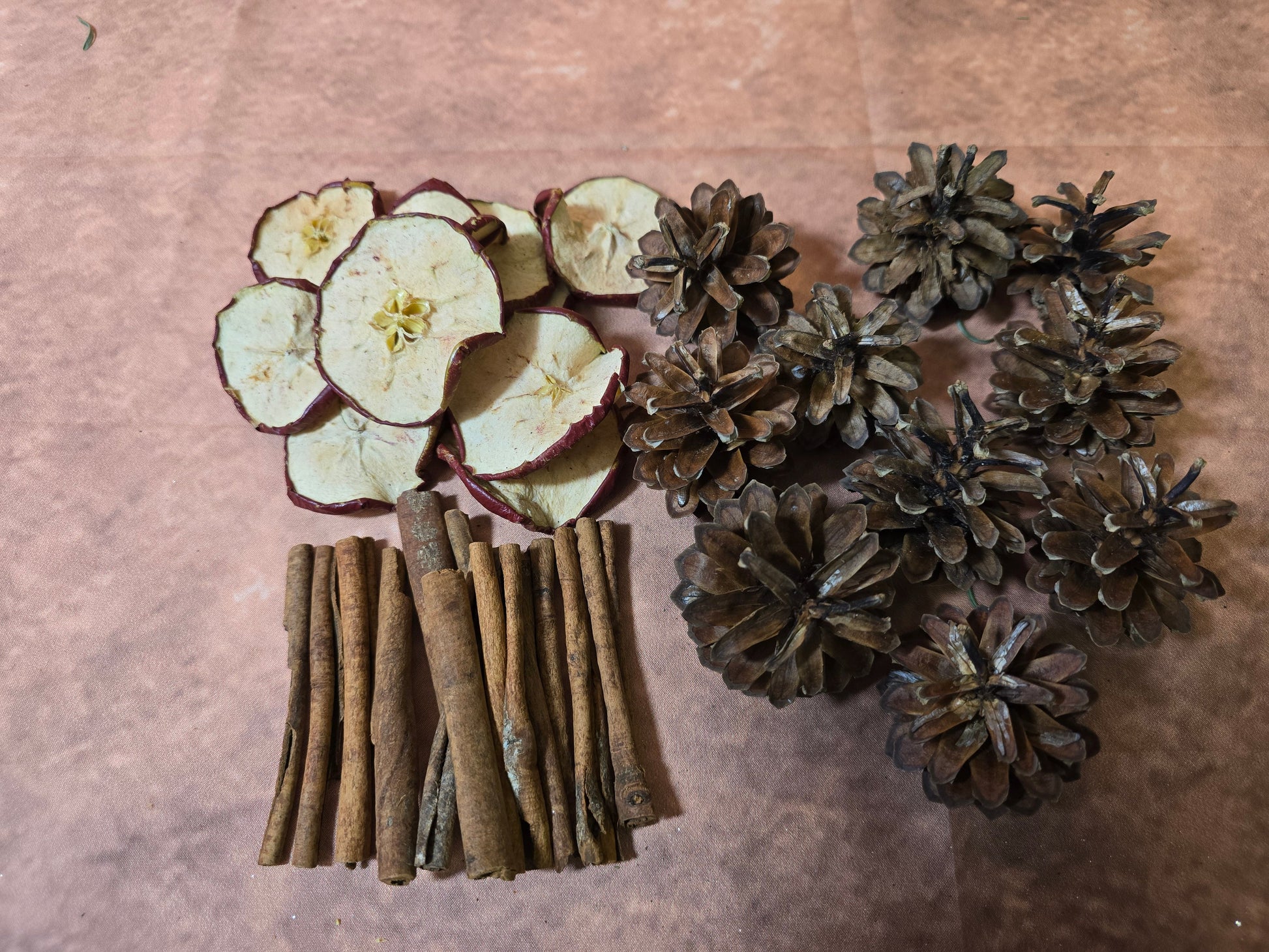 8022 Basteltüte Natur mit Äpfeln rot