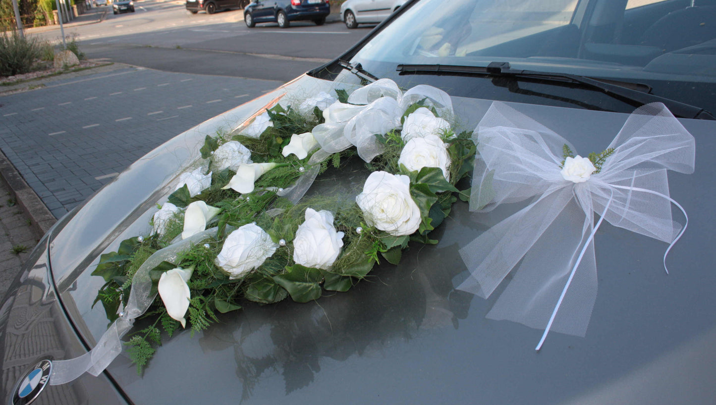 Autoherz offen Rosen und Callas moderne Linie