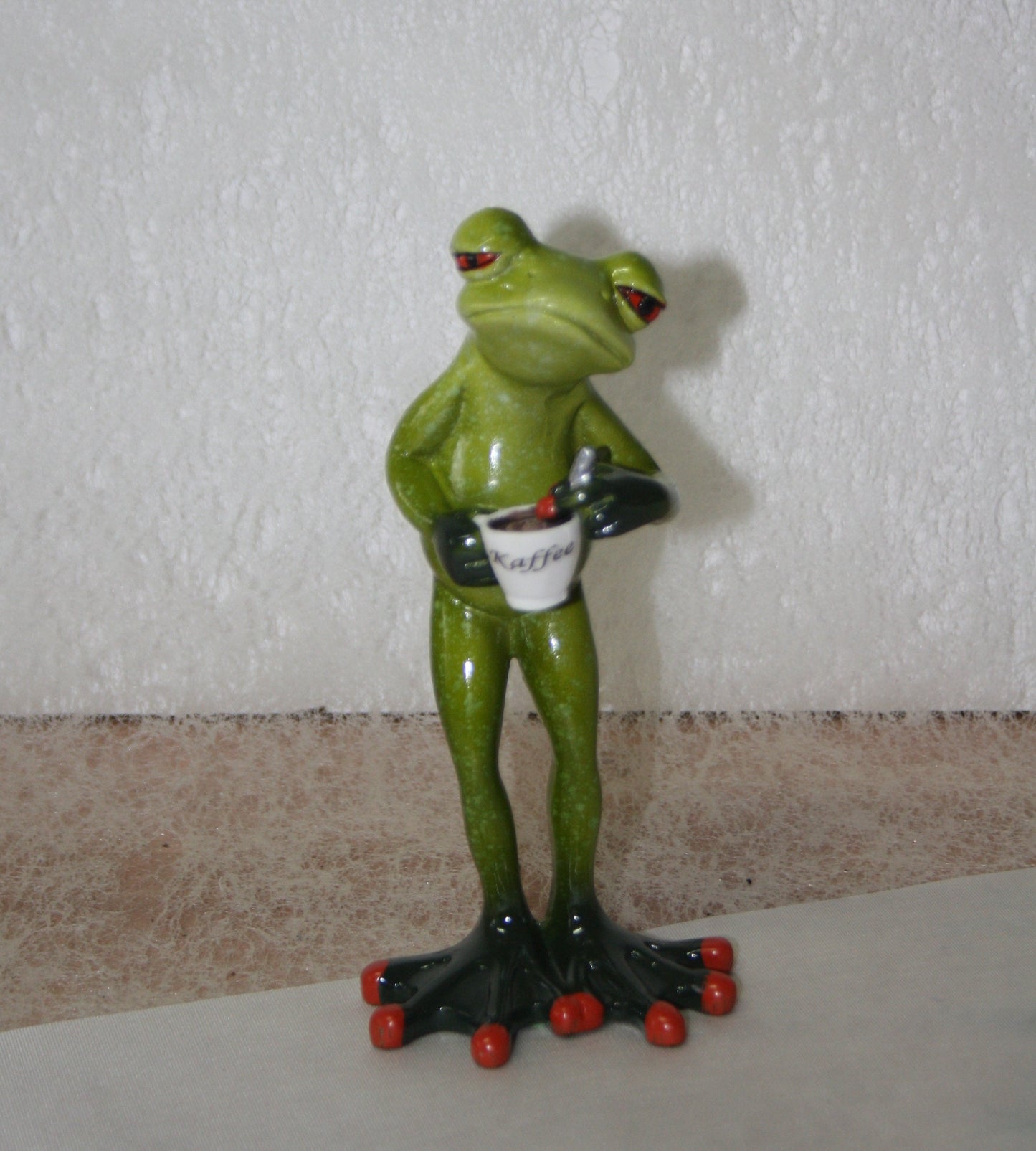 frecher Frosch 1.Kaffee 2 süße Frösche mit Kaffeetasse