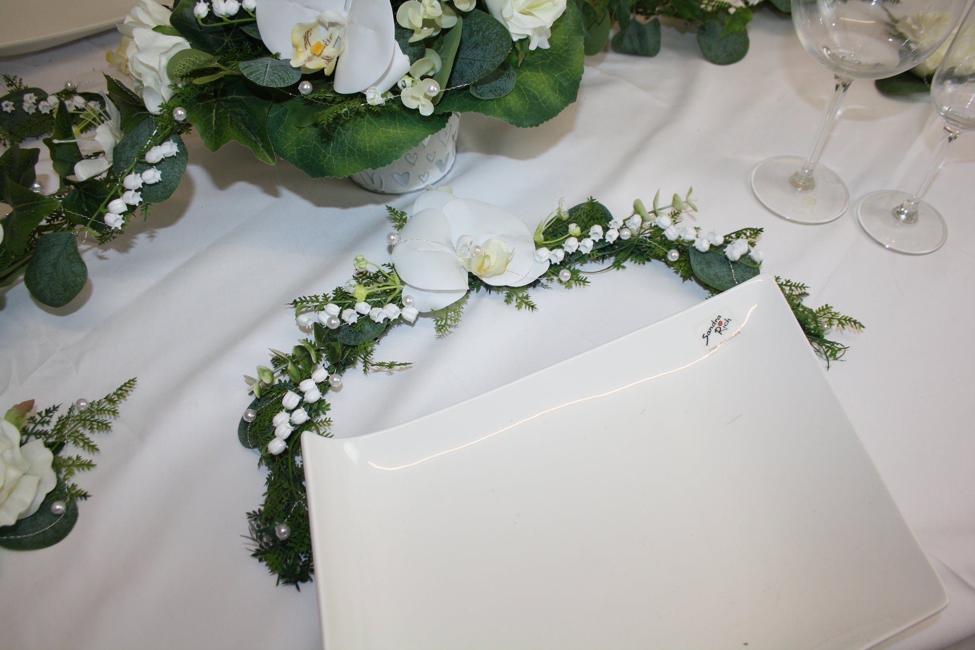 3030 Komplettdeko Maiglöckchen und Orchideen