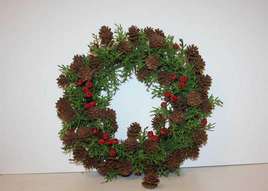 8075 Kranz Kranz Zapfen und Beeren Kunst