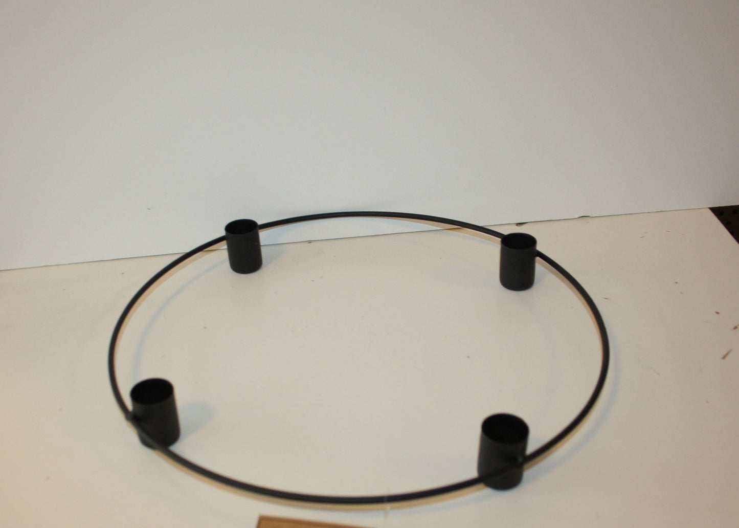 8046 Metalldeko schwarz Kerzenring 30cm