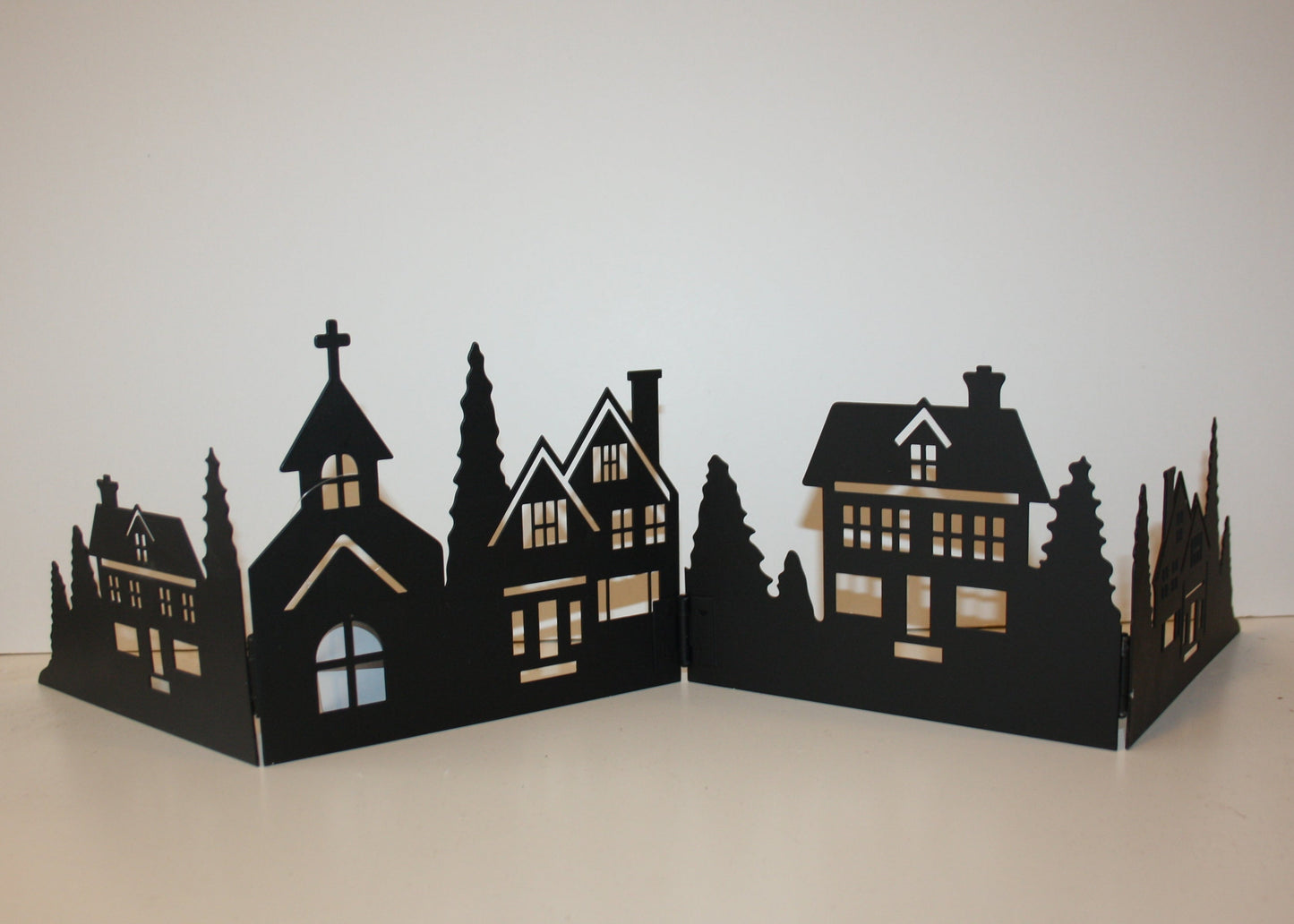 8044 Metalldeko schwarz Häuserzaun