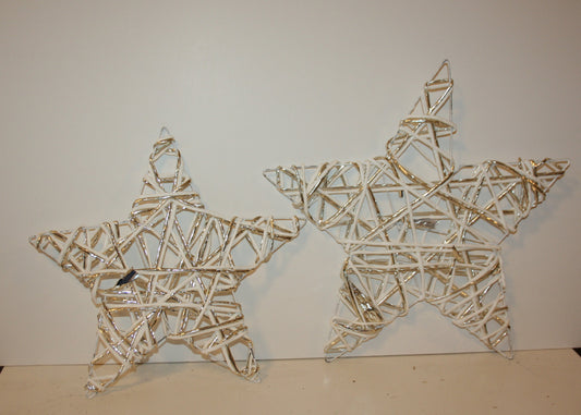 8072 Sterne weiß gold 2 GRößen