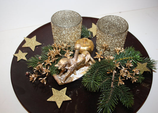 8061 Teller Advent mit Windlichtern Sonderpreis