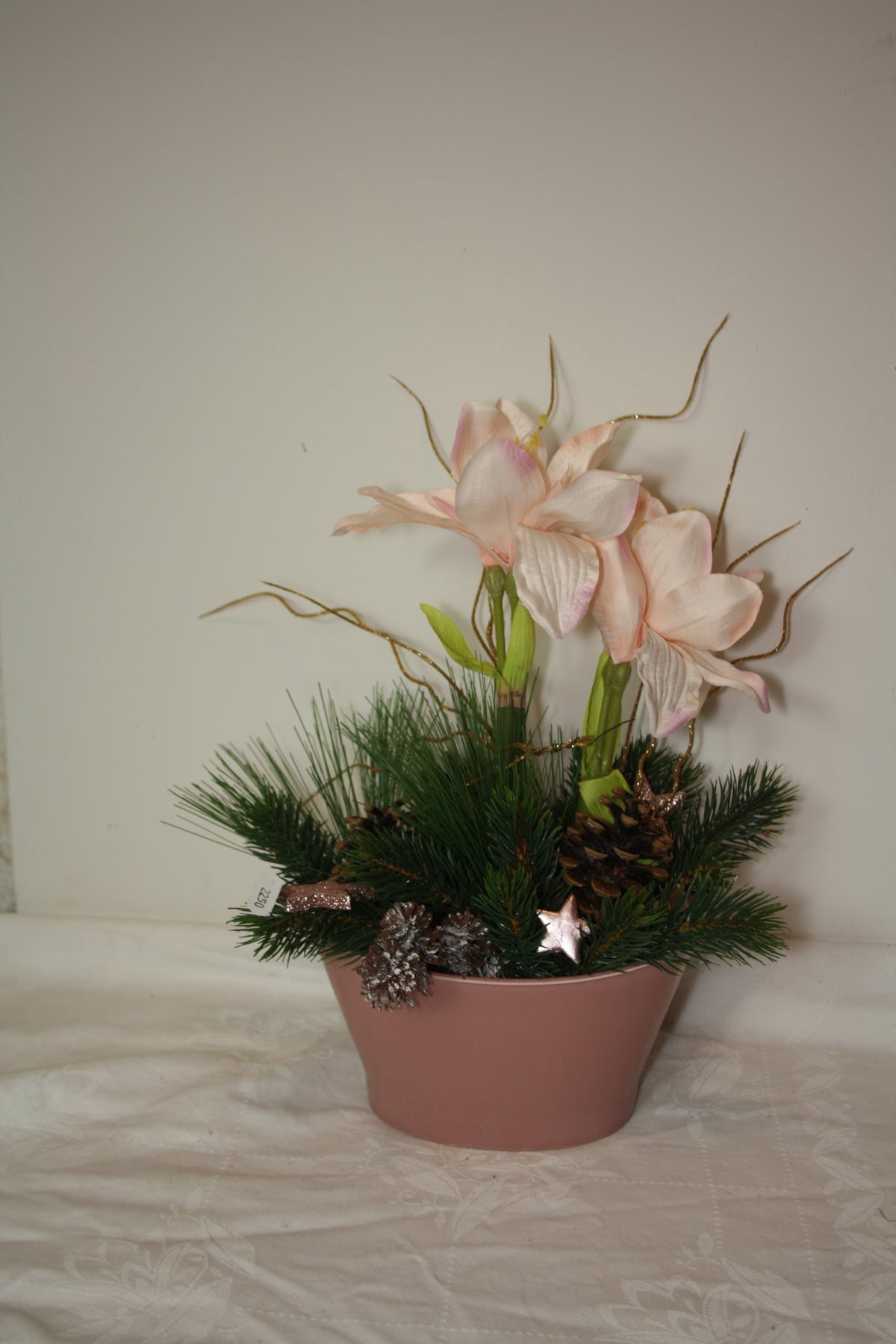80703 Schale Rosa Töne Weihnachten Amaryllis