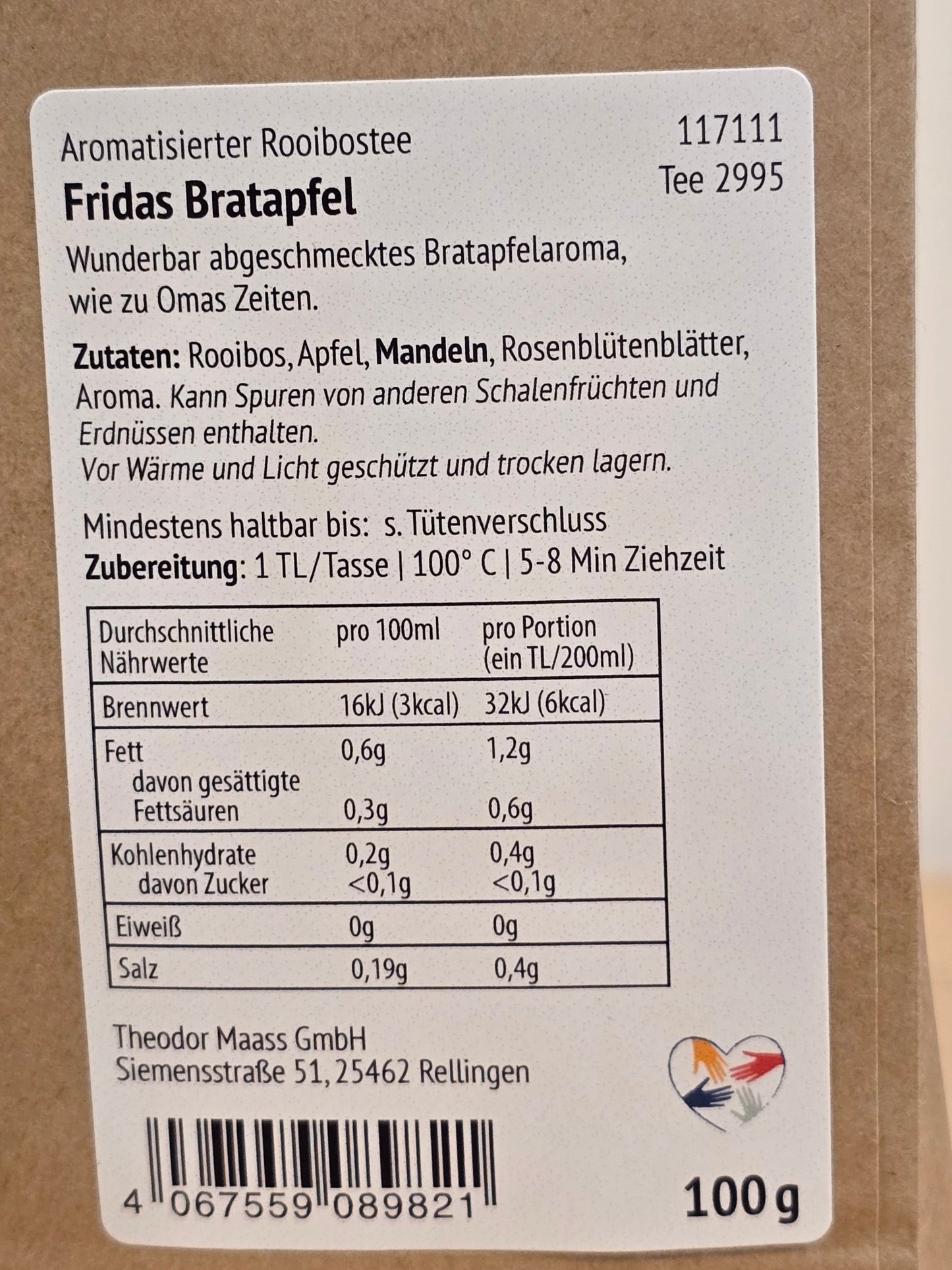 Gute Reise Tee Aromatischer Roibostee mit Bratapfel 100 gr