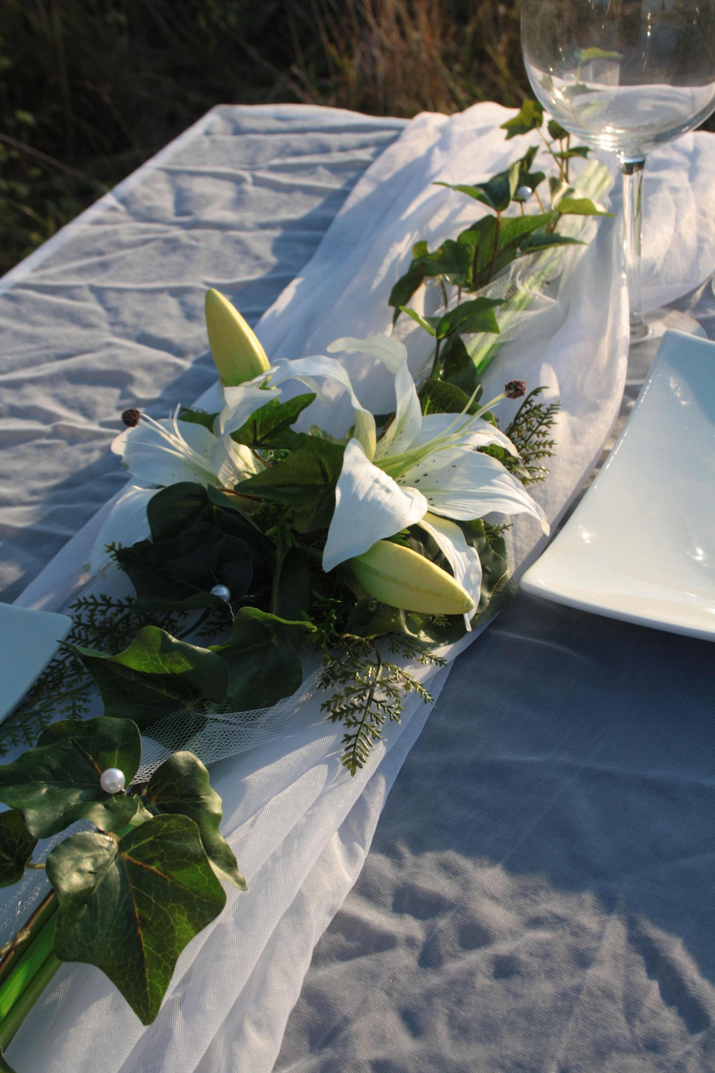 #3039 Aufleger mit weißen Lilien
