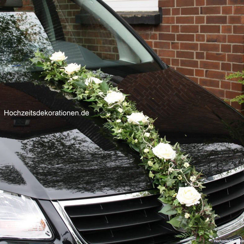 Frontgirlande Auto Rosen für Oldtimer