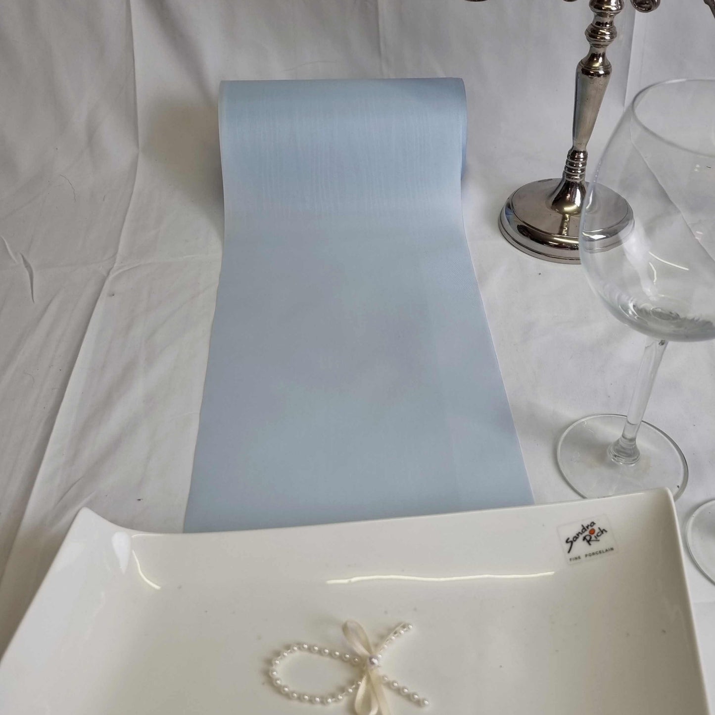 Moireband 20cm hellblau