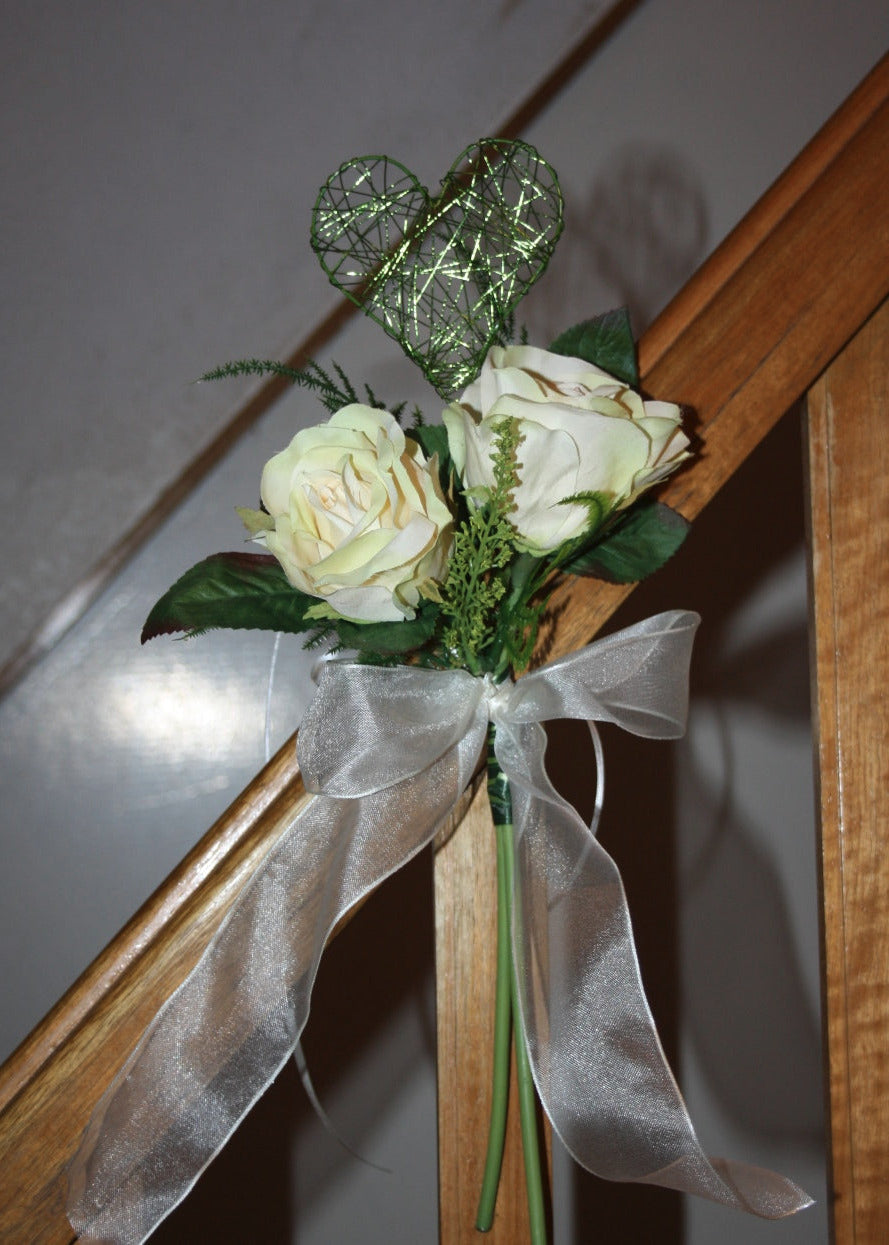 Bankdekos Rosen mit Herz