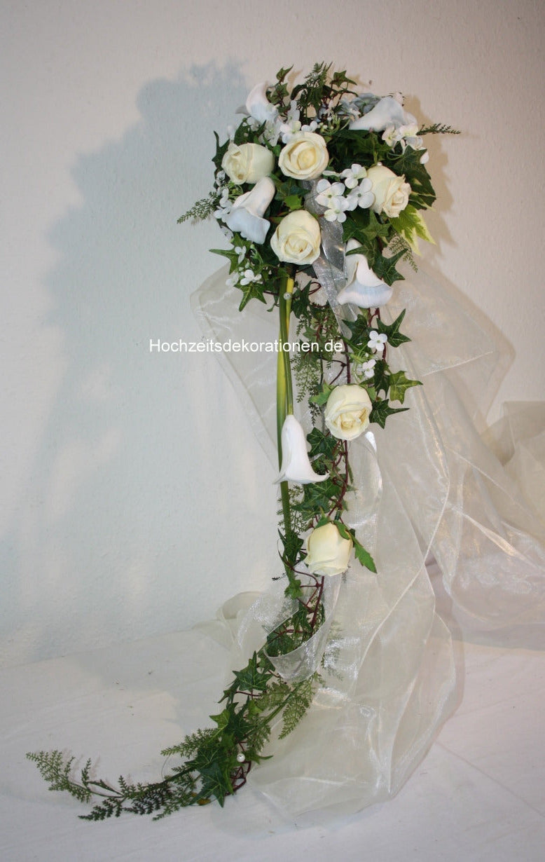 Calla Brautstrauss extralang