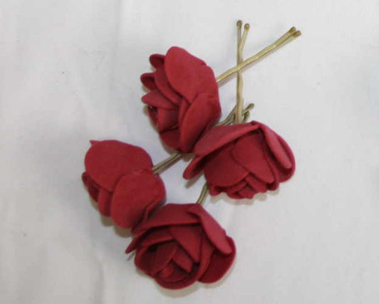 4021 Haarrosen Rot bordeaux Gothic/ Mittelalterhochzeit
