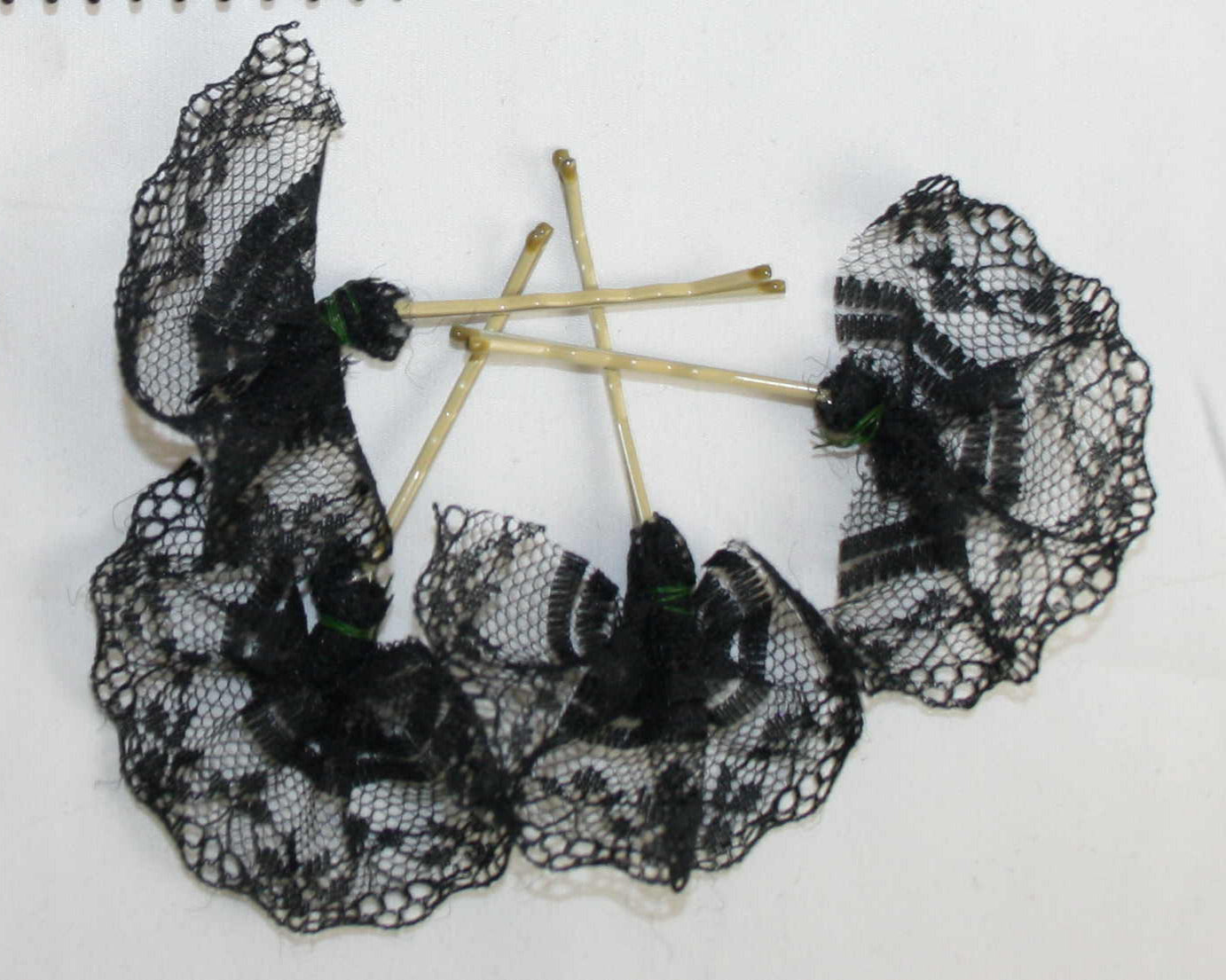 4020 Haarnadeln mit schwarzer Spitze