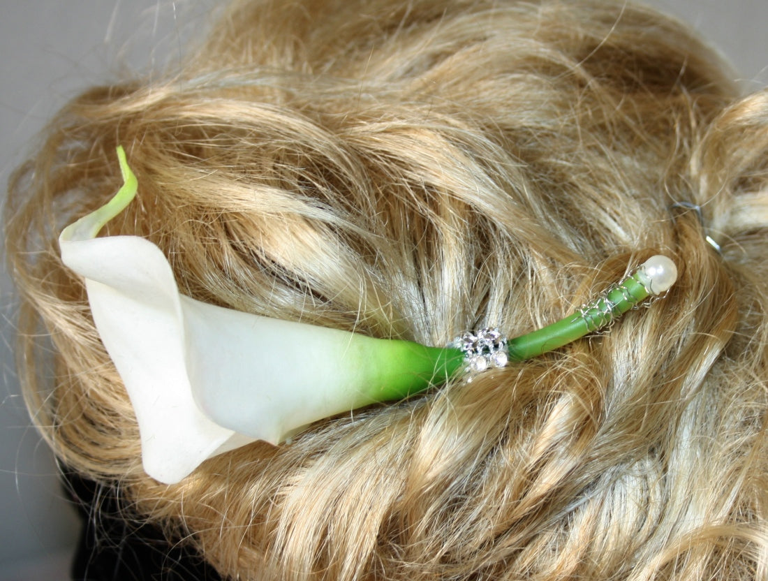 Haarschmuck Haarnadel Calla quer