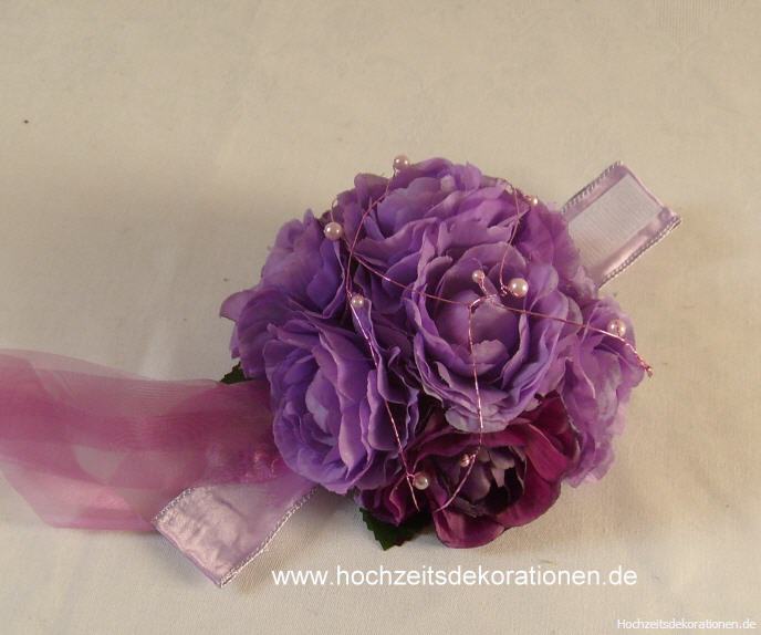 1095 Handgelenkstrauss Kugel Apricot