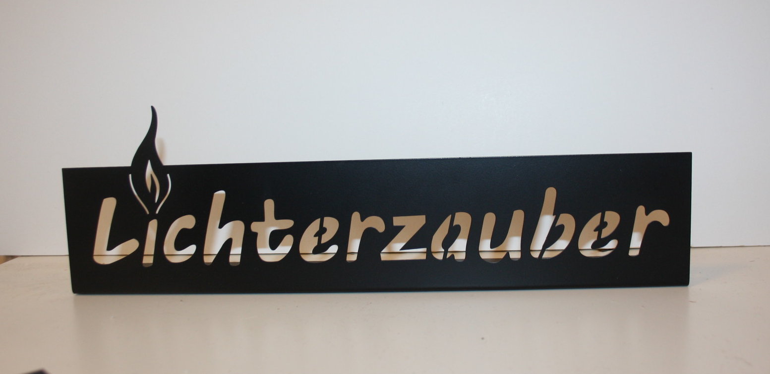 8042 Metalldeko schwarz Lichterzauber