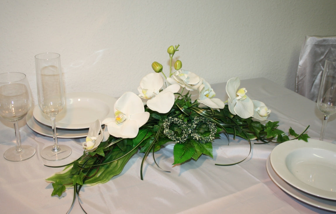 3033 Gesteck Orchideen und Gräser