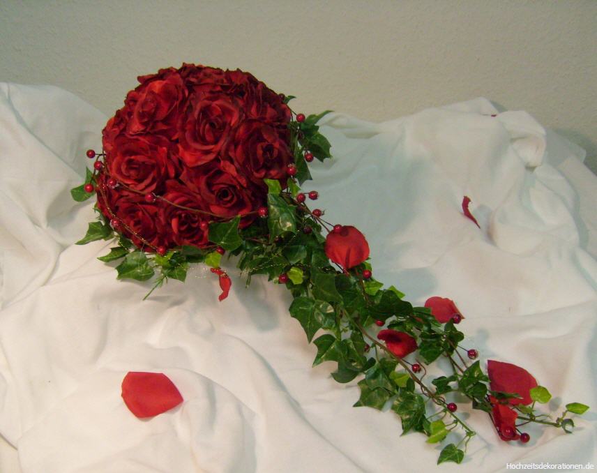 1077 Rosenkugel mit Ranke und Beeren Herbsthochzeit