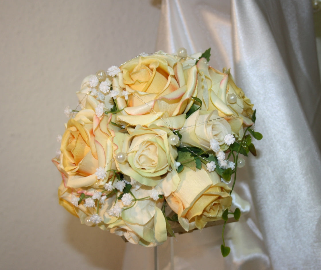 1017 kleine Rosenkugel Perlentraum für Trauzeugen