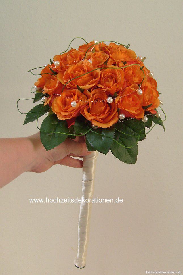 1079 Brautstrauss Stabstrauss mit Grasranken