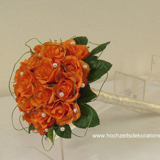 1079 Brautstrauss Stabstrauss mit Grasranken