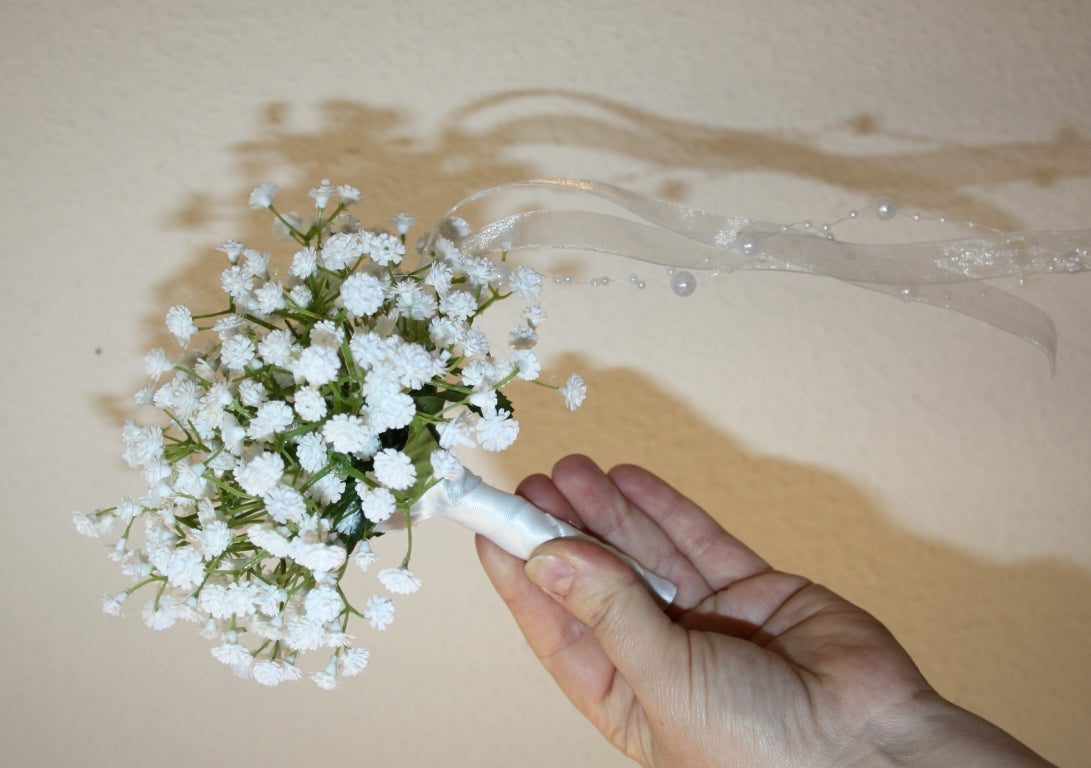 Wurfstrauss Trauzeugenstrauss Schleierkraut klein