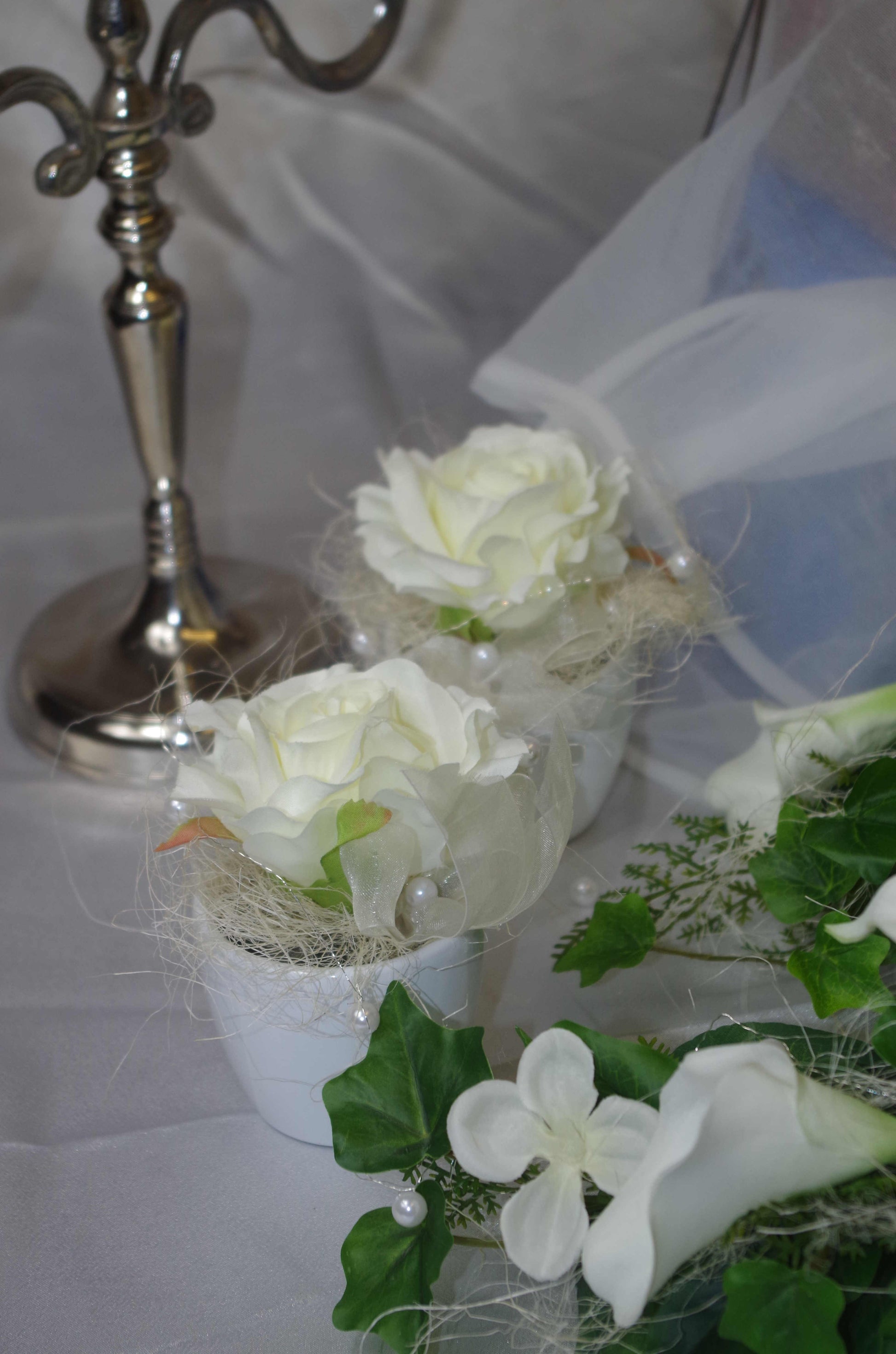 3060 Topf mit Rose und Sisal