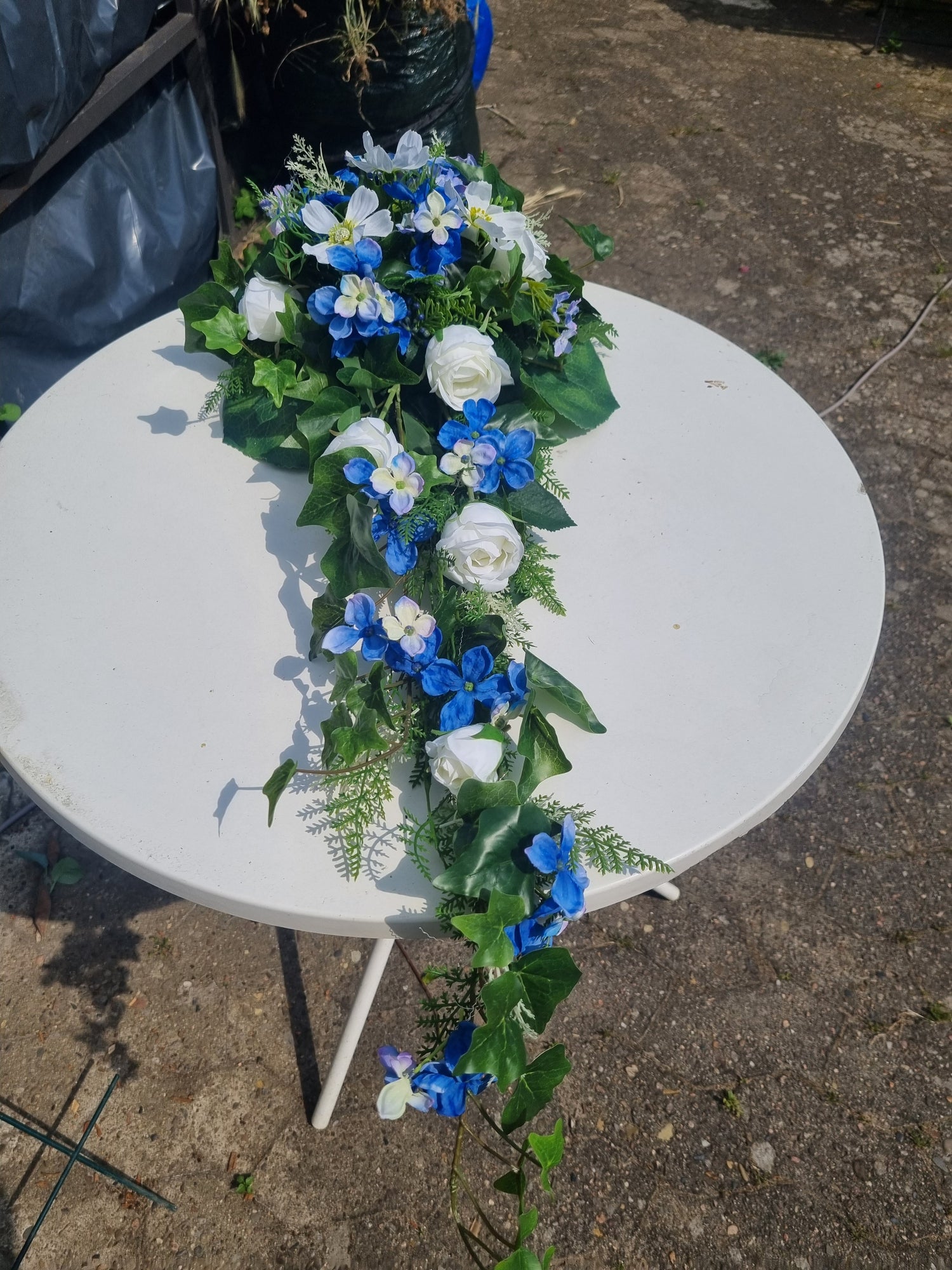 Blau weiße Hochzeit