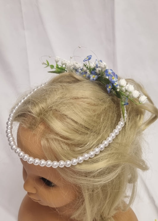 #4009 Haarschmuck Maiglöckchen mit Perlen