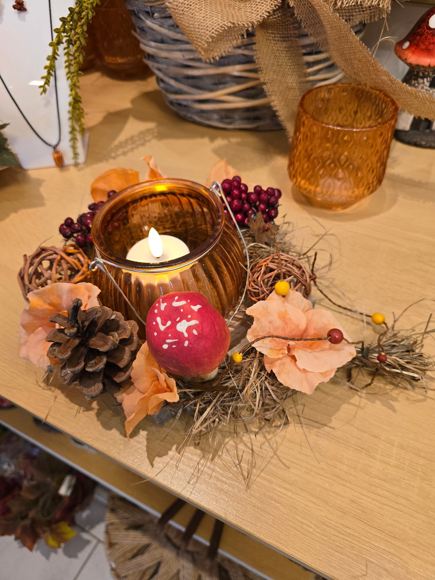 Gestecke und Herbst in Orange mit Natur Fenster1