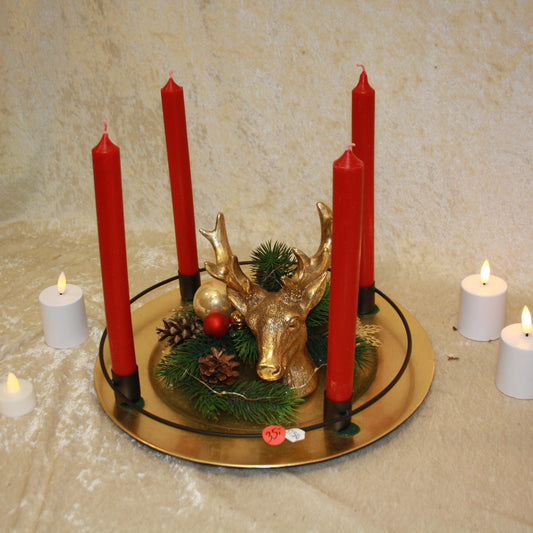8060 Plate Advent Golden Deer Special Price