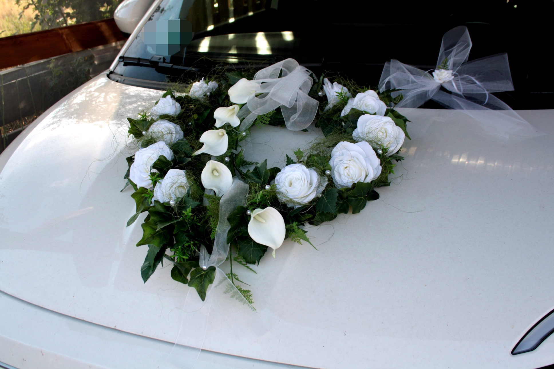 Autoherz offen Rosen und Callas moderne Linie