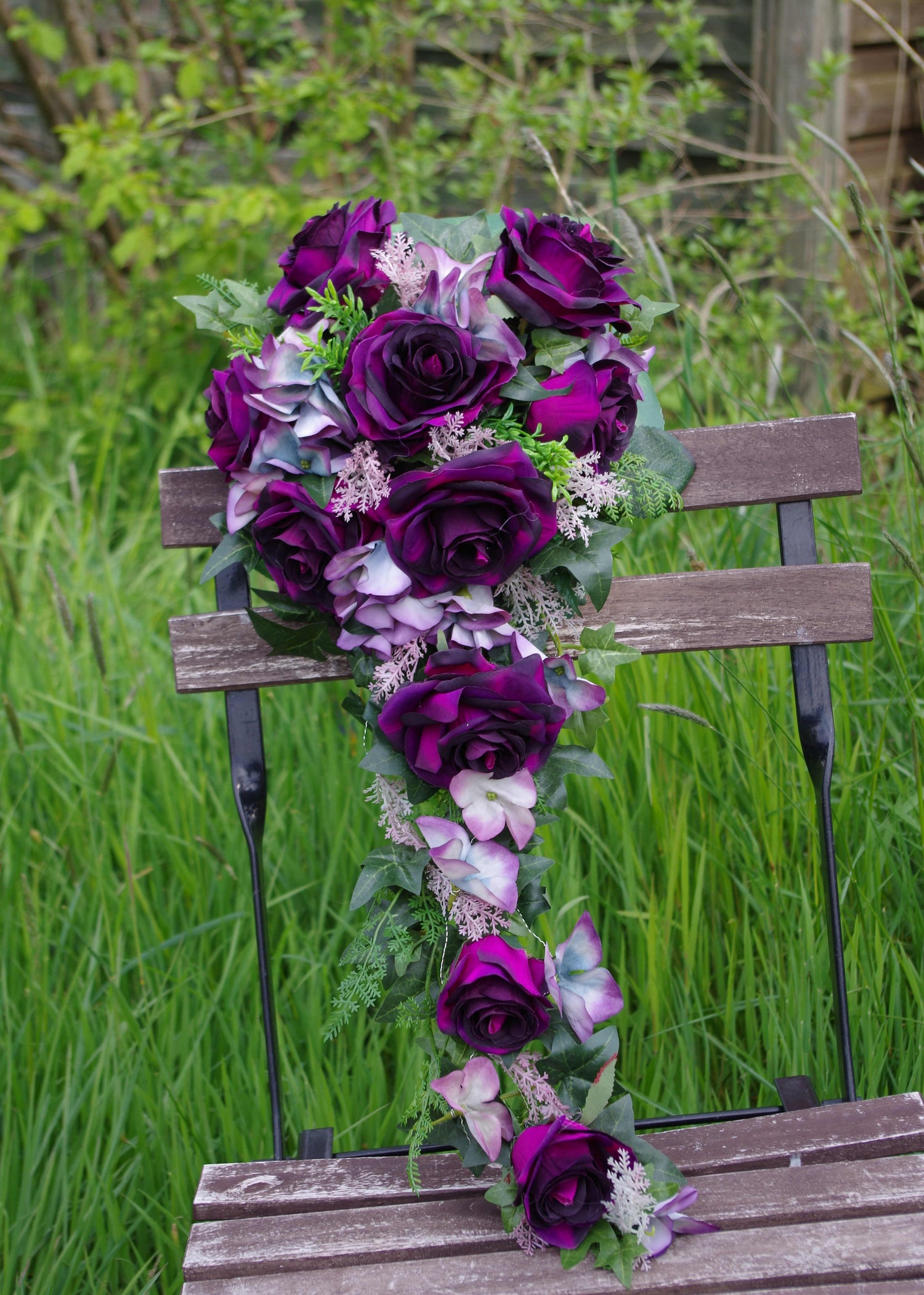 Brautstrauss violett/lila Ton in Ton
