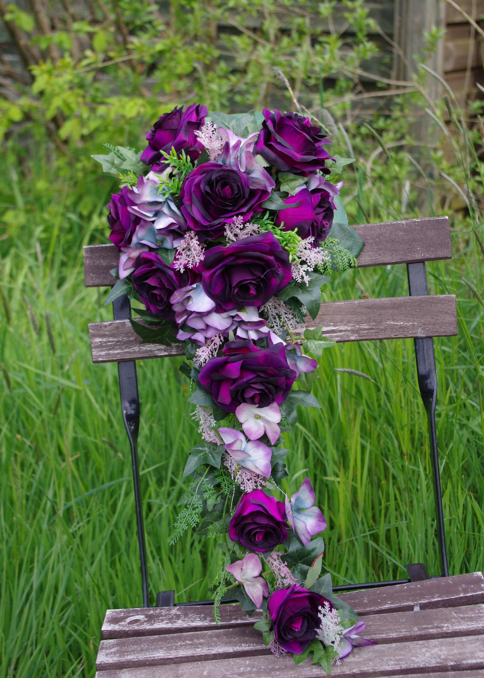 Brautstrauss violett/lila Ton in Ton