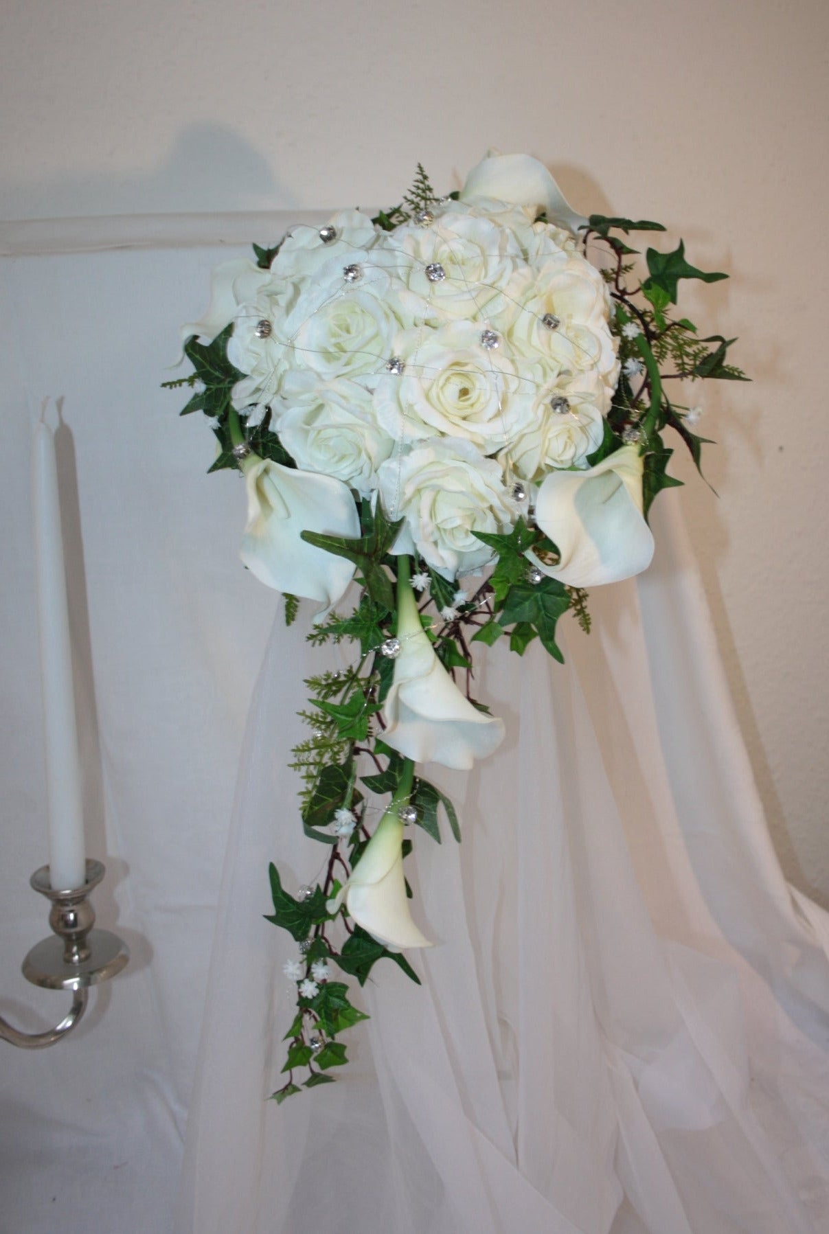 1029 Herzstrauss Callas cremeweiss