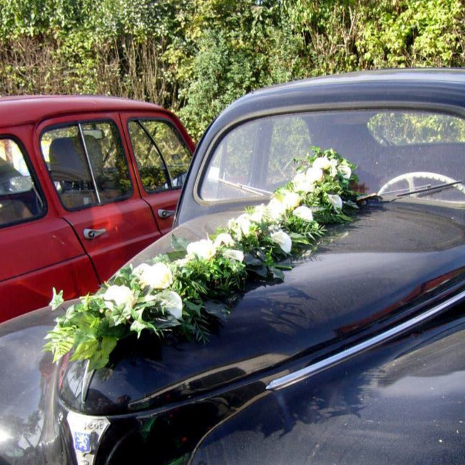Frontgirlande Hochzeit Rosen und Callas