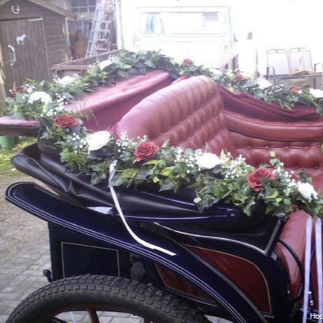 Girlande für Kutsche Rosen zweifarbig