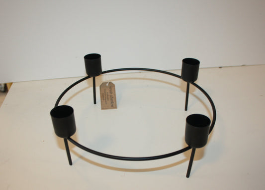 8045 Metalldeko schwarz Kerzenring 20cm