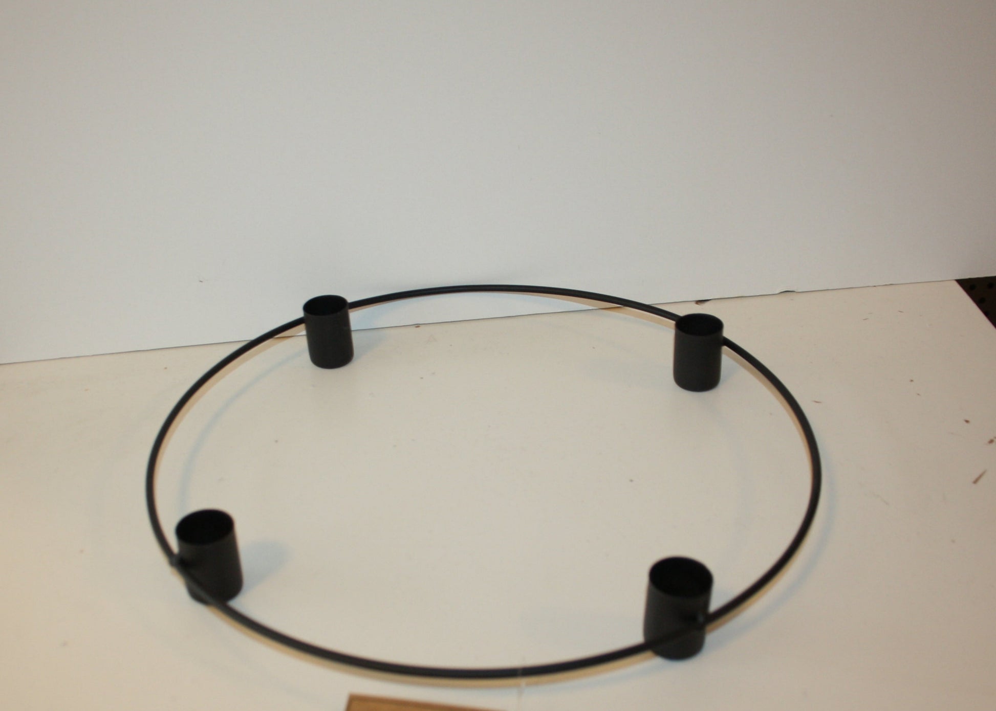 8046 Metalldeko schwarz Kerzenring 30cm