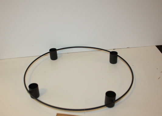 8046 Metalldeko schwarz Kerzenring 30cm
