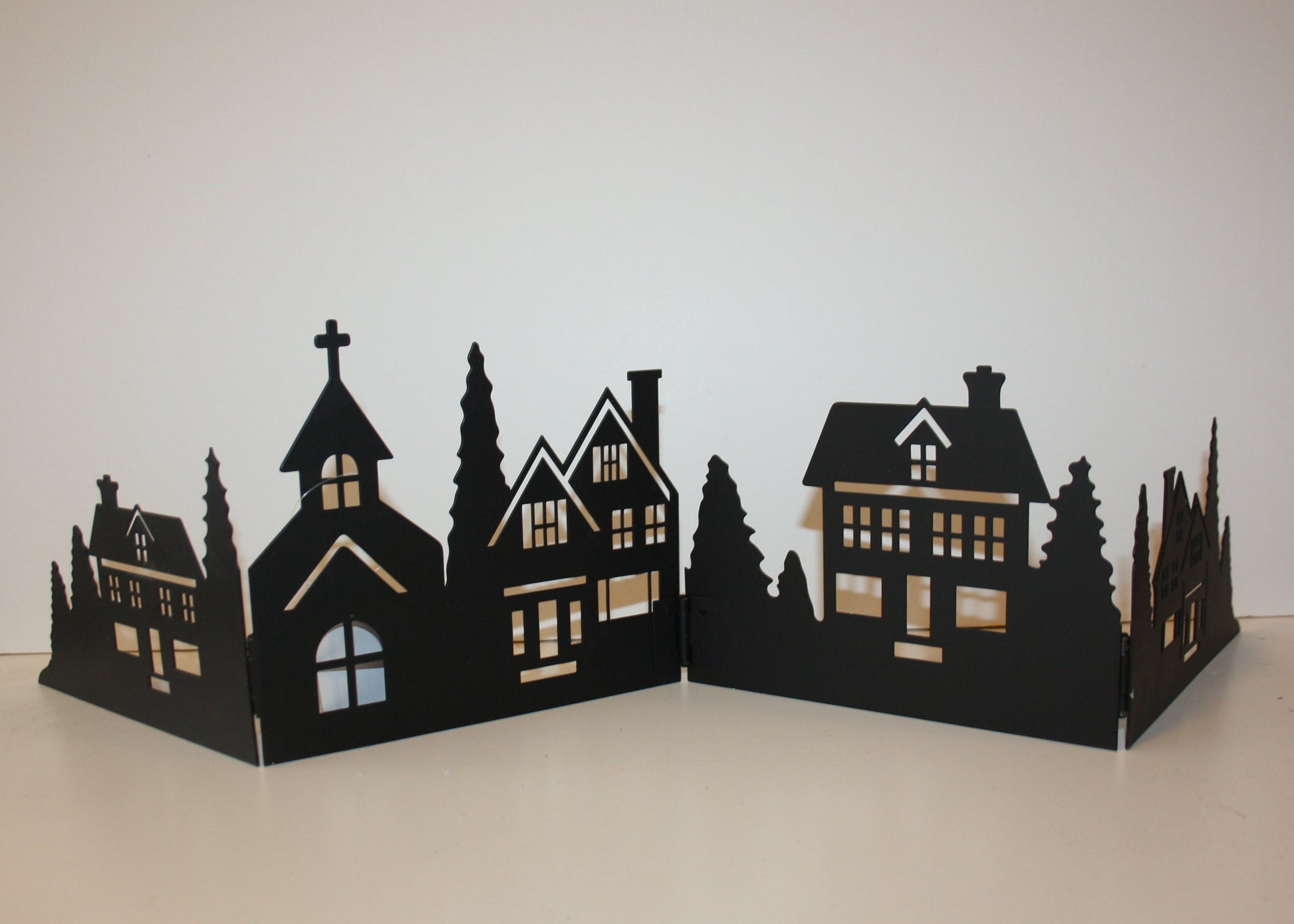 8044 Metalldeko schwarz Häuserzaun