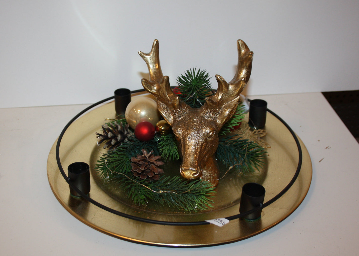 8060 Teller Advent goldener Hirsch  Sonderpreis