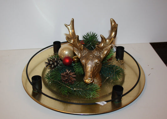 8060 Teller Advent goldener Hirsch  Sonderpreis
