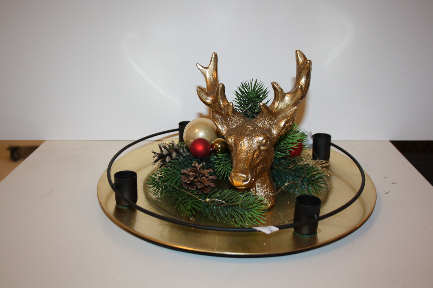 8060 Teller Advent goldener Hirsch  Sonderpreis