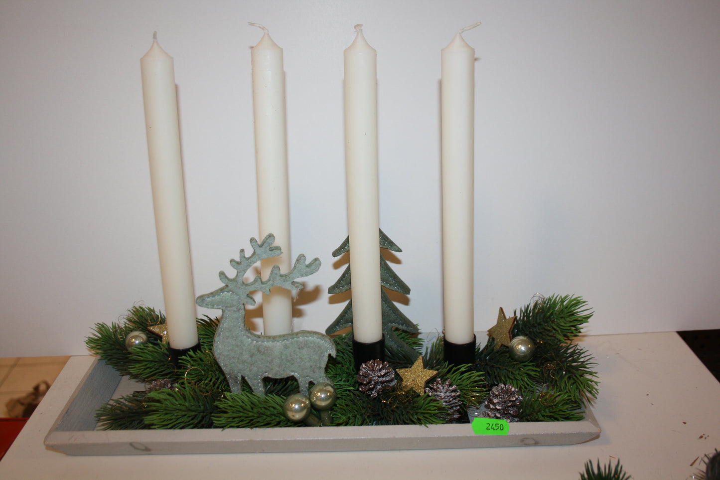 8068 Stecker Tanne und Hirsch 4er Türkis