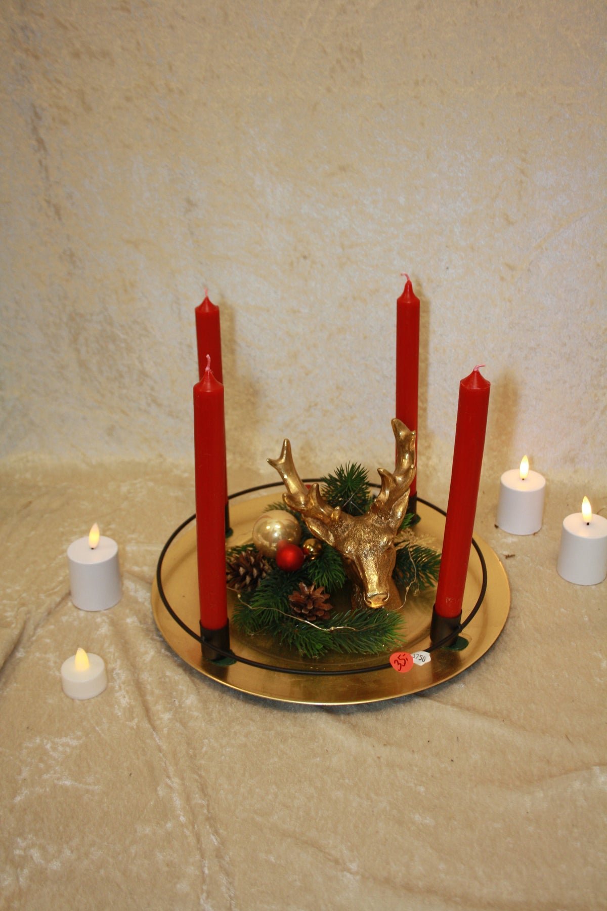 8060 Plate Advent Golden Deer Special Price