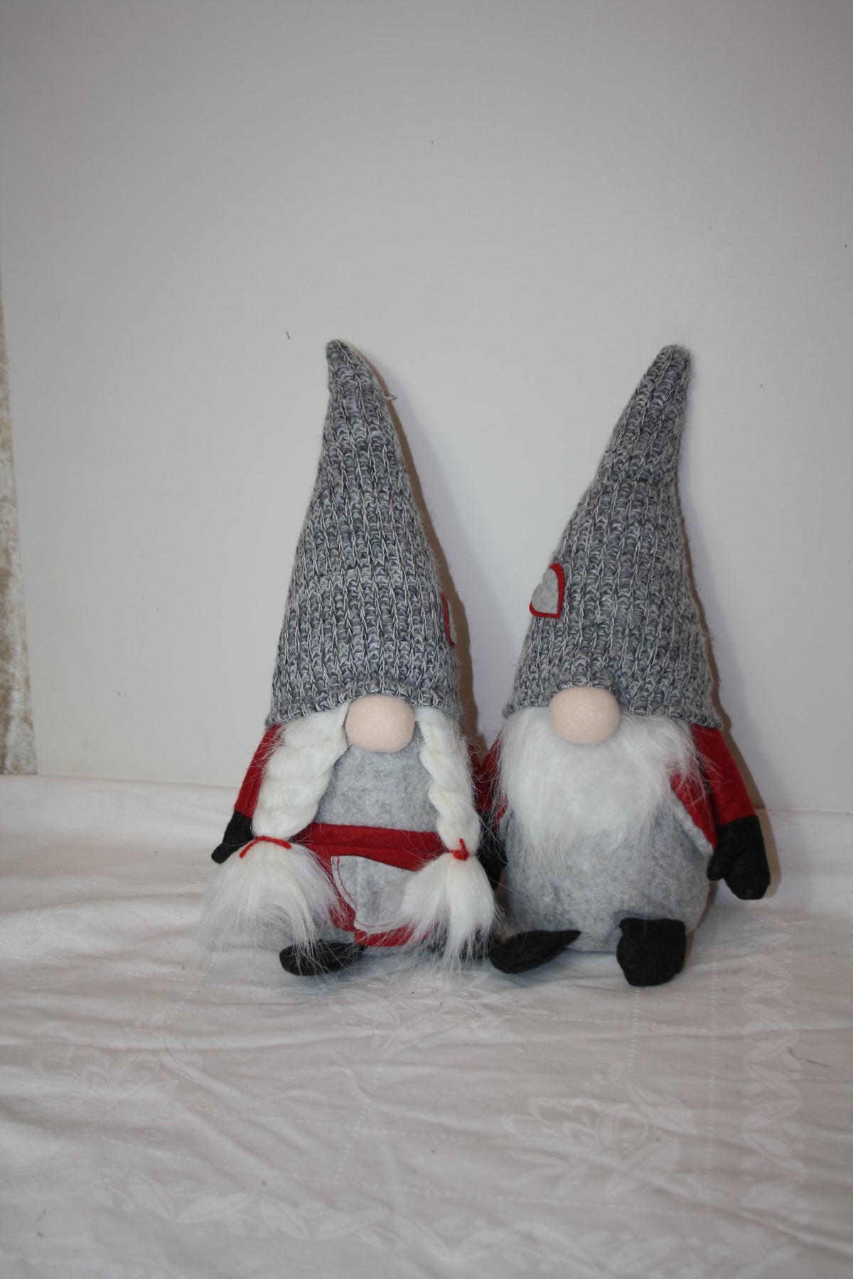 8092-4109 Weihnachtswichtel Paar Grau