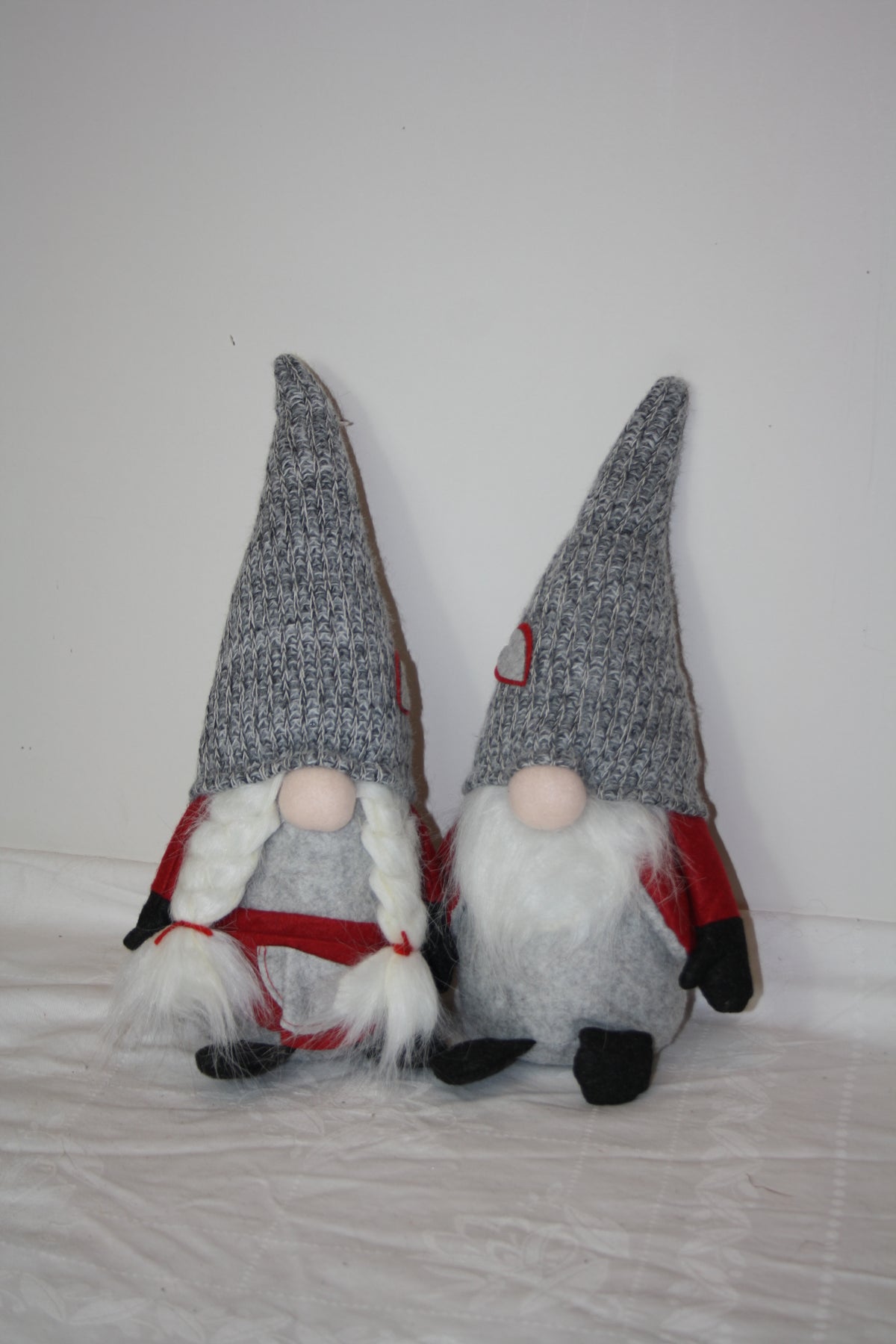 8092-4109 Weihnachtswichtel Paar Grau