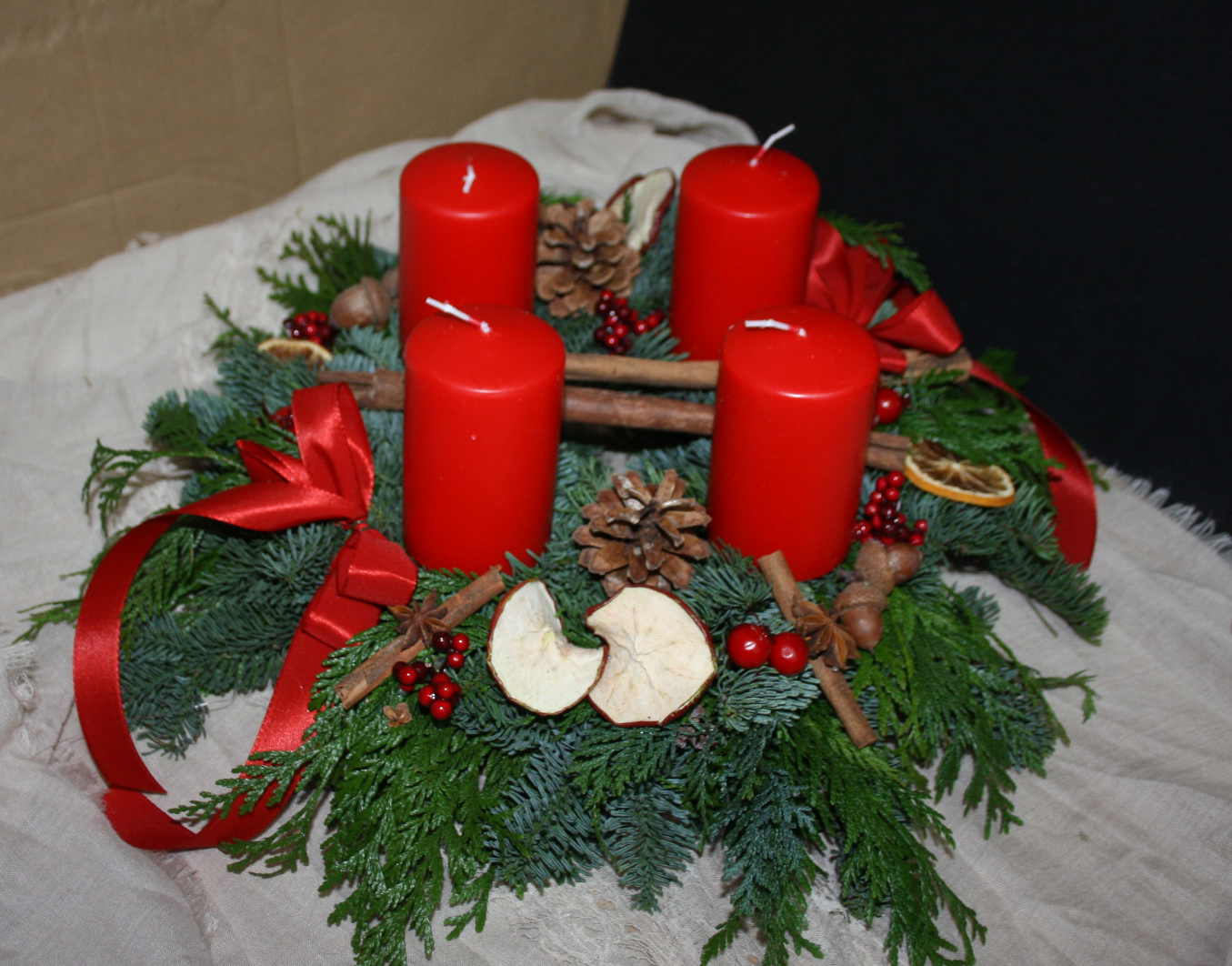 Adventskranz klassik1 frische Tanne